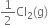 1 half Cl subscript 2 left parenthesis straight g right parenthesis