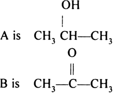 Organic Compound A C3h8o Gives Brisk Effervescence With Na Metal And On Reaction With Cu At 573 K Gives B C3h6o Compound B Gives A Yellow Ppt With I2 And Alkali B On