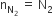 straight n subscript straight N subscript 2 end subscript space equals space straight N subscript 2