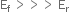 straight E subscript straight f space greater than greater than greater than space straight E subscript straight r