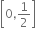 open square brackets 0 comma 1 half close square brackets