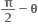 bold pi over bold 2 bold minus bold theta