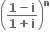 open parentheses fraction numerator bold 1 bold minus bold i over denominator bold 1 bold plus bold i end fraction close parentheses to the power of bold n