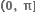 bold left parenthesis bold 0 bold comma bold space bold pi bold right square bracket