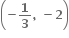 open parentheses bold minus bold 1 over bold 3 bold comma bold space bold minus bold 2 close parentheses