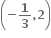 open parentheses bold minus bold 1 over bold 3 bold comma bold 2 close parentheses