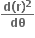 fraction numerator bold d bold left parenthesis bold r bold right parenthesis to the power of bold 2 over denominator bold dθ end fraction