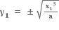 bold y subscript bold 1 bold space bold equals bold space bold plus-or-minus bold space square root of begin inline style bold x subscript bold 1 to the power of bold 3 over bold a end style end root