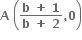 bold A bold space open parentheses fraction numerator bold b bold space bold plus bold space bold 1 over denominator bold b bold space bold plus bold space bold 2 end fraction bold comma bold 0 close parentheses