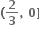 bold left parenthesis bold 2 over bold 3 bold comma bold space bold 0 bold right square bracket