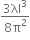 fraction numerator 3 λl cubed over denominator 8 straight pi squared end fraction