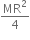 MR squared over 4