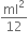 ml squared over 12