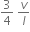 3 over 4 space v over l