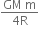 fraction numerator GM space straight m over denominator 4 straight R end fraction