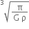 scriptbase square root of fraction numerator straight pi over denominator straight G space straight rho end fraction end root end scriptbase presuperscript 3