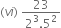 left parenthesis v i right parenthesis space fraction numerator 23 over denominator 2 cubed.5 squared end fraction