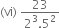 left parenthesis vi right parenthesis space fraction numerator 23 over denominator 2 cubed.5 squared end fraction