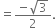 equals fraction numerator negative square root of 3 over denominator 2 end fraction.