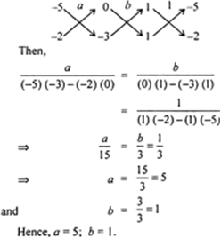 
We have following equations2x + 3y = 7(a - b)x + (a + b)y = 3a + b - 