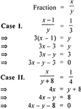 
Let the numerator of the fraction be x and denominator be y. ThenThus