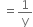 space equals 1 over straight y