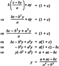 Solve The Following Pair Of Linear Equations Ax By C Bx Ay 1 C From Mathematics Pair Of Linear Equations In Two Variables Class 10 Jammu And Kashmir Board