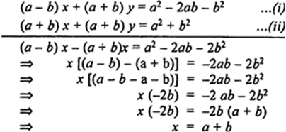 
The given system of equations may be written as
Putting the value of 