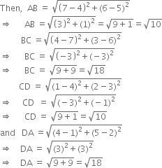 Name The Type Of Quadrilateral Formed If Any By The Following Points And Give Reasons For Your Answer 4 5 7 6 4 3 1 2 From Mathematics Coordinate Geometry Class 10 Rajasthan Board English Medium