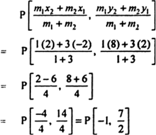 
Let P, Q and R be the three points which divide the line-segment join