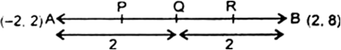 
Let P, Q and R be the three points which divide the line-segment join