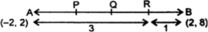 
Let P, Q and R be the three points which divide the line-segment join