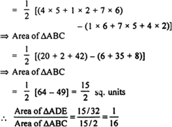 
We have,
⇒ D and E divide AB and Ac respectively in the ratio 1 : 3