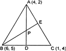 
∵ The median from A meets BC at D.∴ D is the mid-point of BC. The