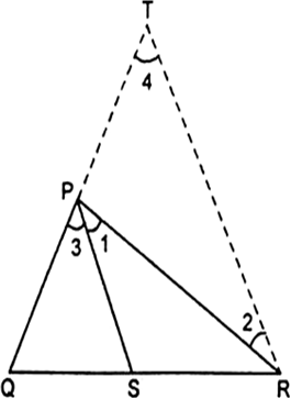 
Given: In figure, PS is the bisector of ∠QPR of ∆PQR.To prove:  