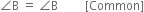 angle straight B space equals space angle straight B space space space space space space space space space left square bracket Common right square bracket