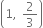 open parentheses 1 comma space 2 over 3 close parentheses