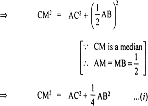 
Given: ∆ABC, right angled at A.BL and CM are medians drawn to sides