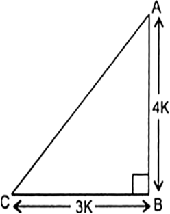 
Let us draw a right triangle right angled at B.We have,3 cot A = 4  