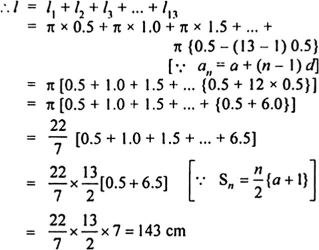 
We know that,Length of semicircle = πrl1, = π x 0.5 cml2 = π x 1.