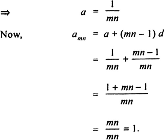 
Let ‘a’ be the first term and ‘d’ the common difference of th