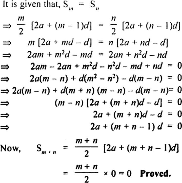 
Let ‘a’ be the first term and ‘d’ the common difference of th