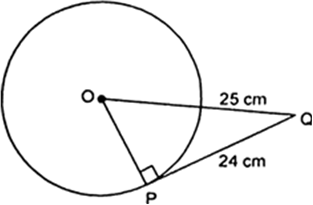 
Since, the tangent at any point of a circle is perpendicular to the r