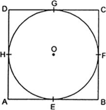 
Let ABCD be a parallelogram and a circle with centre O. Let sides AB,