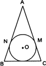 
Since, the tangents to a circle from an exterior point arc equal in l