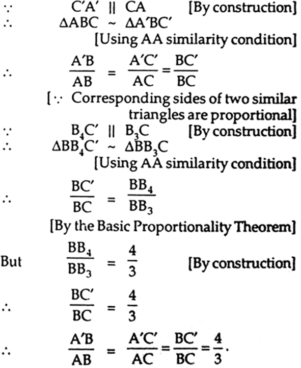 
Steps of Construction :(i) Draw a triangle ABC with side BC = 7 cm, ?