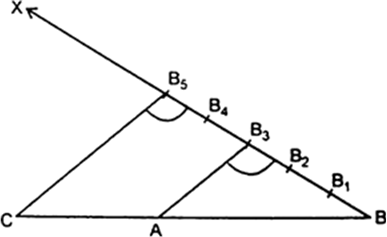 
(a) Internally : Steps of Construction :
(i)    Draw AB =11 cm.(ii