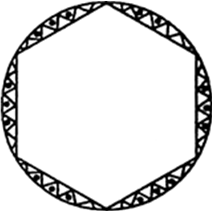 A round table cover has six equal designs as shown in Fig. 12.14. If the  radius of the cover is 28 cm, find the cost of making the designs at the  rate