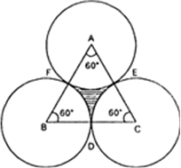 
Let the side of the equilateral triangle be 'a' cm, then,Area of tria