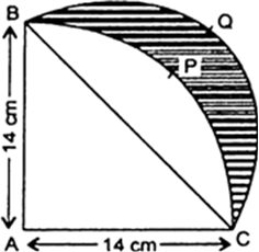 
Let points P and Q on arcs BPC and BQC respectively with BC as diamet